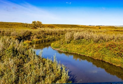 A river flowing through a prairie in Alberta.